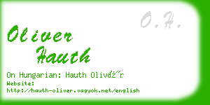 oliver hauth business card